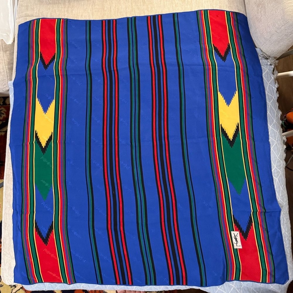 Vintage 1980s YSL / Yves Saint Lauren Silk Scarf